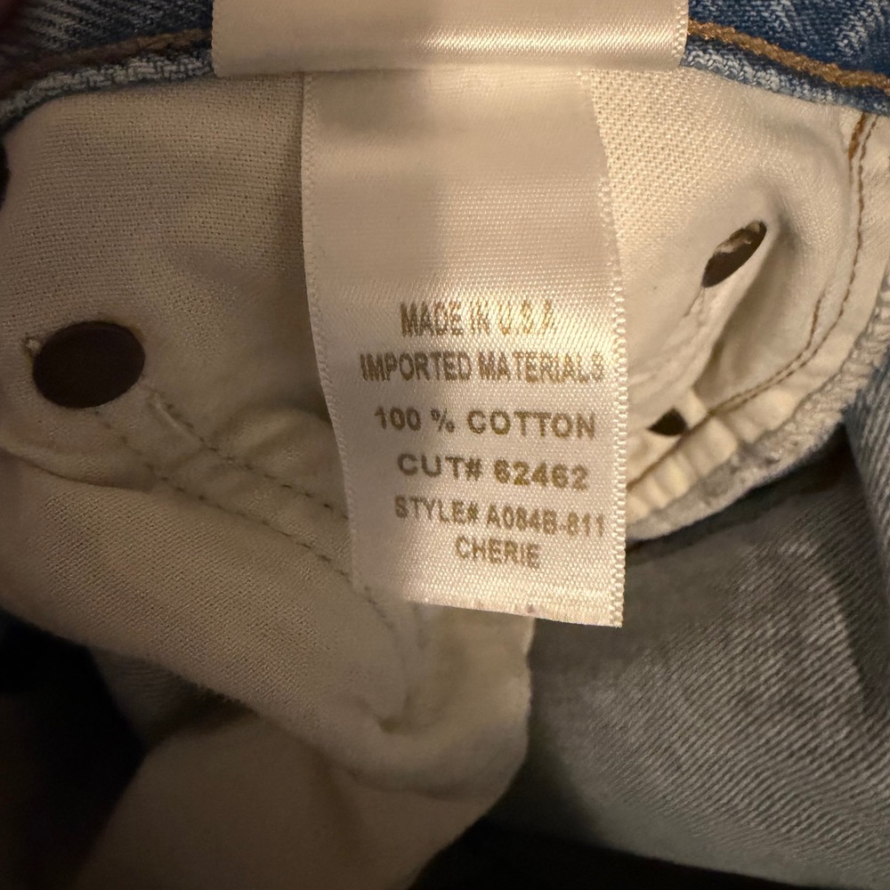 Agolde Cherie jeans High Rise Straight Leg 27 raw hem cotton casual classic boho - Picture 5 of 5